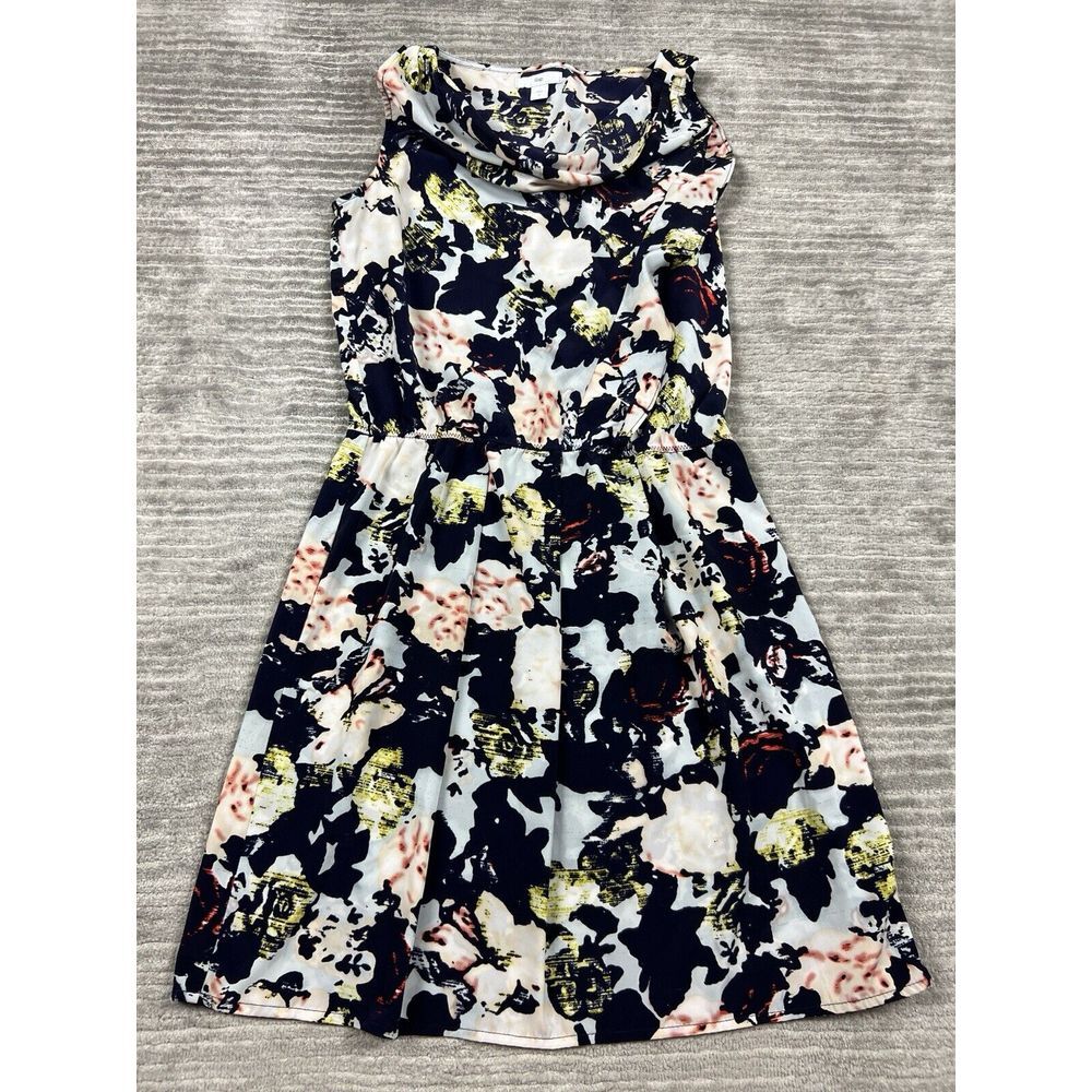 Gap Dress Womens 4 Multicolor Floral Sleeveless Empire Waist Knee Length
